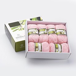 Лавандовый румянец Мягкие детские нити, с бамбукового волокна и шелка, лавандовый румянец, 1 мм, о 50 г / рулон, 6 рулонов / коробке