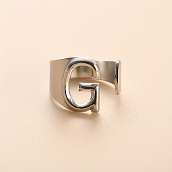 Letter G 304 из нержавеющей стали манжеты кольца, цвет нержавеющей стали, Буква G, 16 мм, внутренний диаметр: 18 мм