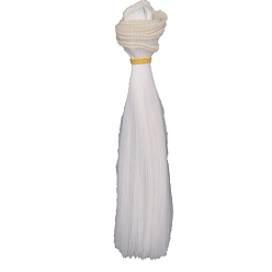 Белый PP длинная прямая прическа, кукольный парик, волосы, для поделок девушки bjd makings аксессуары, белые, 1000x150 мм