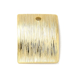 Echt 24 k vergoldet Messing Anhänger & Charms, langlebig überzogen, cadmiumfrei und bleifrei, Rechteck, echt 24 k vergoldet, 14x11x0.6 mm, Bohrung: 1.4 mm