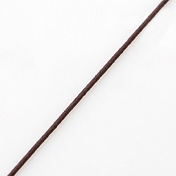 Coconut Brown Elastic Round Jewelry Beading Cords Nylon Threads, Coconut Brown, 1.2mm, about 50yards/roll(150 feet/roll)