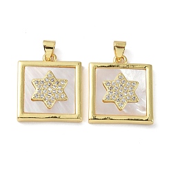 Звезда Покрытие стойки латунь микропаве прозрачные подвески из кубического циркония, с оболочкой, долговечный, без свинца и без кадмия, реальный 18 k позолоченный, звезда, 21x18x2.5 мм, отверстие : 4x3 мм