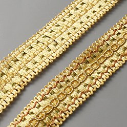 Золотистый Отделка полиэстеровой тесьмой, для украшения занавеса костюм, золотые, 26x2 мм, около 12 м / карты