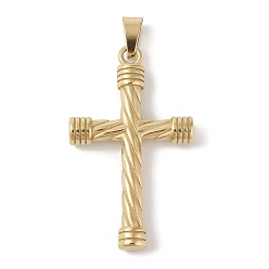 Золотой Вакуумное покрытие pvd 304 большие подвески из нержавеющей стали, крест очарование, религия, золотые, 50x29x6.5 мм, отверстие : 7.5x4 мм