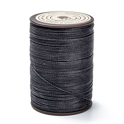 Серый Круглая вощеная нить из полиэстера, микро шнур макраме, витой шнур, для шитья кожи, серые, 0.55 мм, около 131.23 ярдов (120 м) / рулон
