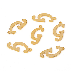 Letter G 201 подвески из нержавеющей стали, лазерная резка, буквы, золотые, letter.g: 18.5x8.5x1.2 мм, отверстие : 1 мм