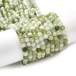 Новый Нефрит Новых природных нефрита нитей бисера, круглые, 4~4.5 мм, отверстие : 0.8 мм, около 85 шт / нитка, 14.96 дюйм (38 см)