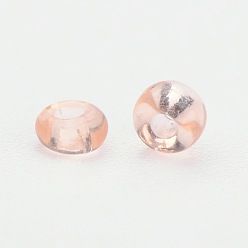 Light Salmon 8/0 Grade A Round Glass Seed Beads, Transparent Colours, Light Salmon, 8/0, 3x2mm, Hole: 1mm, about 10000pcs/bag