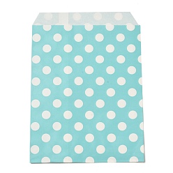 Темно-Голубой Бумажные мешки, без ручек, мешки для хранения продуктов, полька точка рисунок, глубокое синее небо, 18x13 см