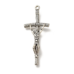 Cross Подвески из сплава , старинные серебряные подвески, крестик, 50.5x21x6.5 мм, отверстие : 1.6 мм