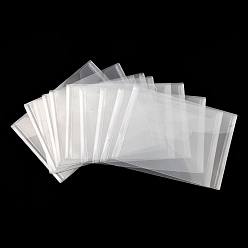 Прозрачный Пластиковые карманы для документов, прямоугольные, прозрачные, 130x180x1 мм