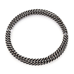 Античный Белый 5м 2-слойная анодированная алюминиевая проволока, витых круглых, гибкая металлическая проволока, гибкий провод ремесла, для бисероплетения, старинный белый, 3~4 мм, около 16.40 футов (5 м) / рулон