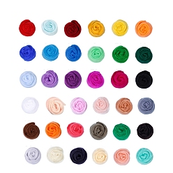 (52) Непрозрачная лаванда Иглы для валяния из шерсти, волокнистая шерстяная ровница для поделок, ровница из игольчатого фетра для прядения, разноцветные, 5 г / шт, 36 цветов, 1 шт / цвет, 36 шт / комплект