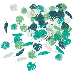 (52) Непрозрачная лаванда Бумажные конфетти, для праздничных украшений, лист монстры, разноцветные, 38~43x11~30x0.1 мм, о 100 шт / комплект