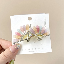 Разноцветный Заколки для волос из смолы, аксессуары для волос для женщин и девочек, вентилятор, красочный, 65x30 мм