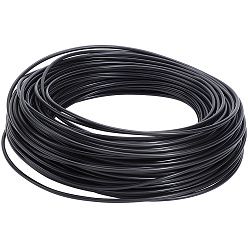 Черный 30м пластиковый шнур, имитирующий тростниковую проволоку, сплошной круглый шнур, чёрные, 2.4 мм, около 32.81 ярдов (30 м) / комплект
