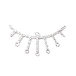 925 Sterling versilbert Kronleuchter aus Messing Komponente Links, cadmiumfrei und bleifrei, Wimpernverbinder, 925 Sterling versilbert, 17.5x35.5x0.6 mm, Bohrung: 1.4 mm