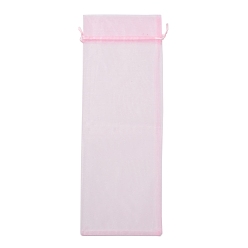 Pearl Pink Organza Bags, Rectangle, Pearl Pink, 37x14cm