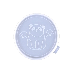 Панда Подставка для подставок своими руками, пищевая силиконовая форма, формы для литья смолы, для уф-смолы, изготовление изделий из эпоксидной смолы, белые, панда, 105x10 мм