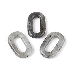 Лабрадорита Природные подвески лабрадорита, подвески овальные, 38.5~40x24~25.5x5.5~7 мм, внутренний диаметр: 25~25.5x10~10.5 мм