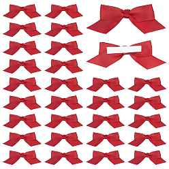 (123L) Белый крем непрозрачный блеск 60шт. самоклеящихся полиэстеровых бантиков для подарочных коробок и упаковочных аксессуаров, огнеупорный кирпич, 69.5x88x5.5 мм