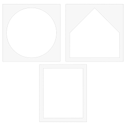 Mixed Shapes 3шт 3 стили акриловые формы, разнообразные, 290~291x240~291x3 мм, внутренний диаметр: 250~255x203~255 мм, 1 шт / стиль