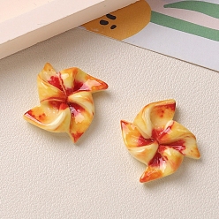 Food Непрозрачные кабошоны из смолы, имитация еды, хлеб, 23x23 мм