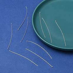 Серебро 100 шт. Латунные штифты с шаровой головкой, серебряные, 70x0.7 мм, 21 датчик, Руководитель: 1.85 mm