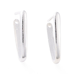 Серебро 925 зажим для зажима льда из стерлингового серебра, серебряные, 18x2 мм, отверстие : 1 мм, штифты : 1 мм