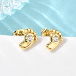 Body Женские серьги-гвоздики из латуни с кристаллами и стразами, золотые, тело, 9.5x7 мм