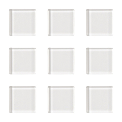 Прозрачный Кабошоны из стекла, квадратный, прозрачные, 24.5x24.5x4.5 мм