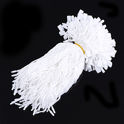 Белый Шнур из полиэстера с биркой, пластиковые метки, белые, 180~185x2 мм, пломба: 10x7x4 мм и 9x3 мм, около 1000 шт. / пакет