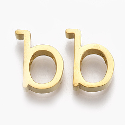 Letter B 304 Stainless Steel Pendants, Golden, Letter, Letter.B, 12x9x3mm, Hole: 1.8mm
