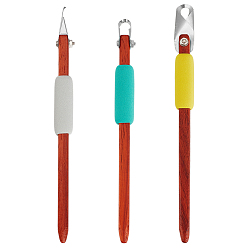 (52) Непрозрачная лаванда 3шт. 3 стилей ножей для нарезки из нержавеющей стали, с деревянными ручками, инструменты для лепки из глины, разноцветные, 15.4~16.5x1.25~1.35x1.25~1.55 см, 1 шт / стиль