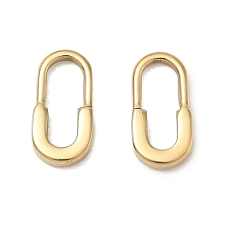Real 14K Gold Plated 304 Stainless Steel Charms, Pins Charms, Real 14K Gold Plated, 10x5x1.5mm, Hole: 2.8x7.6mm