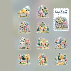 Серый Этикетки наклейки наклейки, для скрапбукинга, детские поделки художественных промыслов, наклейка на лесную тематику для питомца, серые, 69~75x59~75x0.1 мм