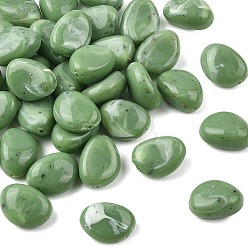 Морско-зеленый Непрозрачные акриловые бусины, самородки, цвета морской волны, 17~18x13~13.5x8~8.5 мм, отверстие : 1.4 мм, 393 шт / 500 г