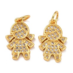 Прозрачный Латунные микро проложить кубического циркония прелести, с целью перехода в кольце, реальный 18 k позолоченный, девушка, прозрачные, 15x10x2 мм, Перейти кольцо: 5x0.8 мм, внутренний диаметр: 3.2 мм