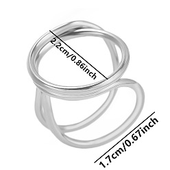 Нержавеющая Сталь Цвет Геометрические кольца из нержавеющей стали, цвет нержавеющей стали, 22 мм, внутренний диаметр: 17 мм