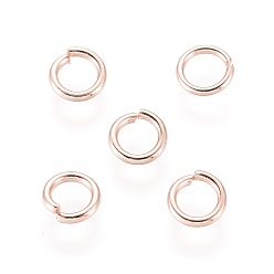Розовое Золото 304 из нержавеющей стали открыты кольца прыжок, розовое золото , 20 датчик, 4.5x0.8 мм, Внутренний диаметр: 3 мм