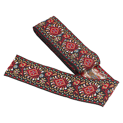 Flower Polyester Grosgrain Ribbon, Flower Pattern, Flower Pattern, 2 inch(50mm)