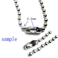 Stainless Steel Color Stainless Steel Ball Chain Connectors, Stainless Steel Color, 10.5x4mm, Fit for 3.2mm ball chain.