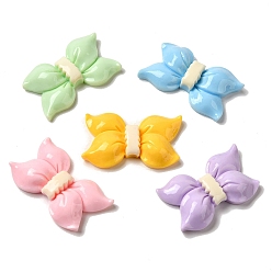 Mixed Color Opaque Resin Decoden Cabochons, Bowknot, Mixed Color, 21x34.5x7mm