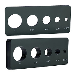 Черный Акриловый инструмент для установки безопасных глаз для изготовления игрушек, доска для измерения глазного яблока куклы, чёрные, 50x120x2.5 мм, отверстие : 6 мм