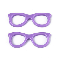 Средний Морско-зеленый Подвески из непрозрачной смолы, ссылки на очки, средний морской зеленый, 16x44~44.5x3.5 мм, отверстие : 14x11.5 мм