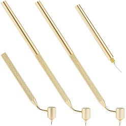 Light Gold 2шт алюминиевый наклонный тонкий маркер для рисования, художники студент эскиз инструменты рисования, принадлежности для рисования, золотой свет, 20.3x2.3x0.8 см, отверстие : 9 мм