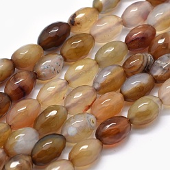 Gemischte Farbe Natürliche Achat Perlen Stränge, Reis, facettiert, gefärbt, Gemischte Farbe, 12x8 mm, Bohrung: 1.2 mm, ca. 32 Stk. / Strang, 15.15 Zoll (38.5 cm)