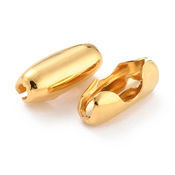 Золотой 304 нержавеющей стали соединения шаровой цепи, золотые, 14.8x6.3 мм, отверстие : 2.1 мм, подходит для шариковой цепи 5 мм