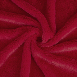 Rouge Tissu en polyester imitation lapin super doux, accessoires du vêtement, pour un jouet de dessin animé d'oreiller bricolage, rouge, 500x1600x1mm