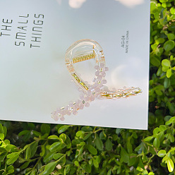 Розовый Цветочные пластиковые заколки для волос с когтями, аксессуары для волос для женщин и девочек, туманная роза, 83x60 мм